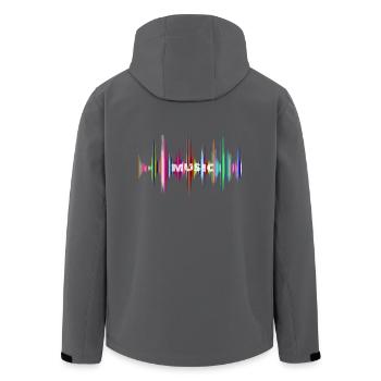 Musik - Recycelte Männer Softshell-Jacke von Stanley/Stella - Anthrazit - Hinten - AI Model Male 185 light (185cm)