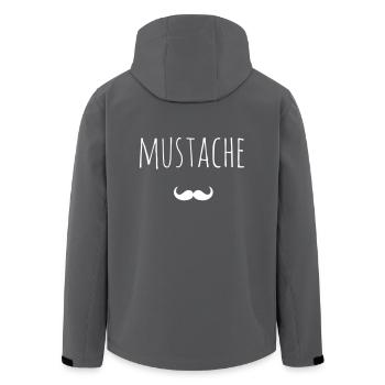 Mustache Bart Geschenk Idee - Recycelte Männer Softshell-Jacke von Stanley/Stella - Anthrazit - Hinten - AI Model Male 185 light (185cm)