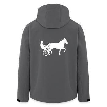 Trabrennsport Pferderennsport Pferderennen Pferde - Recycelte Männer Softshell-Jacke von Stanley/Stella - Anthrazit - Hinten - AI Model Male 185 light (185cm)