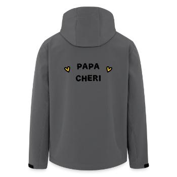 BONNE FÊTE PAPA. PAPA. FÊTE DES PÈRES. PÈRE - Veste softshell homme en polyester recyclé Stanley/Stella - charbon - Dos - AI Model Male 185 light (185cm)