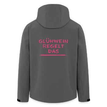 Eisbader winterbaden Glühwein Weihnachtsfeier - Recycelte Männer Softshell-Jacke von Stanley/Stella - Anthrazit - Hinten - AI Model Male 185 light (185cm)