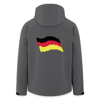 Deutschland Fahne - Recycelte Männer Softshell-Jacke von Stanley/Stella - Anthrazit - Hinten - AI Model Male 185 light (185cm)