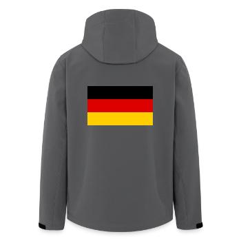 Deutsche flage - Recycelte Männer Softshell-Jacke von Stanley/Stella - Anthrazit - Hinten - AI Model Male 185 light (185cm)