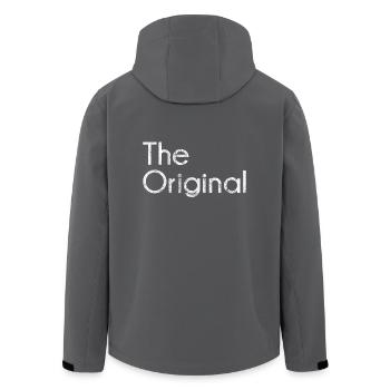 The Original Shirt Geschenk Original T-Shirt - Recycelte Männer Softshell-Jacke von Stanley/Stella - Anthrazit - Hinten - AI Model Male 185 light (185cm)