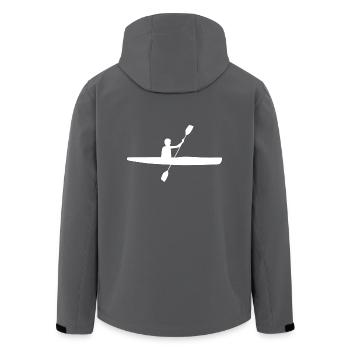Kanusport Kanu Rudern Boot Ruderboot Wassersport - Recycelte Männer Softshell-Jacke von Stanley/Stella - Anthrazit - Hinten - AI Model Male 185 light (185cm)
