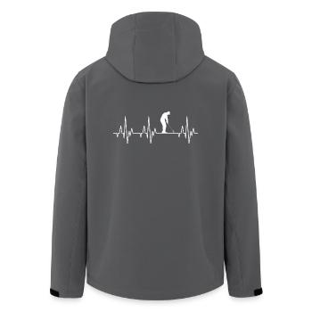 Herzschlag EKG Golf Golfer Golfspieler Golfplatz - Recycelte Männer Softshell-Jacke von Stanley/Stella - Anthrazit - Hinten - AI Model Male 185 light (185cm)