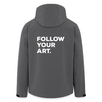 Follow your art - Recycelte Männer Softshell-Jacke von Stanley/Stella - Anthrazit - Hinten - AI Model Male 185 light (185cm)