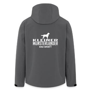 KLEINER MÜNSTERLÄNDER was sonst - Recycelte Männer Softshell-Jacke von Stanley/Stella - Anthrazit - Hinten - AI Model Male 185 light (185cm)