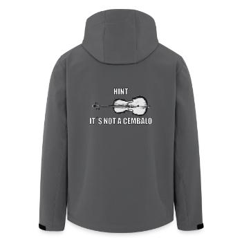 Musik Meme Cello "Not a Cembalo" - Recycelte Männer Softshell-Jacke von Stanley/Stella - Anthrazit - Hinten - AI Model Male 185 light (185cm)