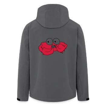crab - Men’s Recycled Softshell Jacket by Stanley/Stella - anthracite - Back - AI Model Male 185 light (185cm)