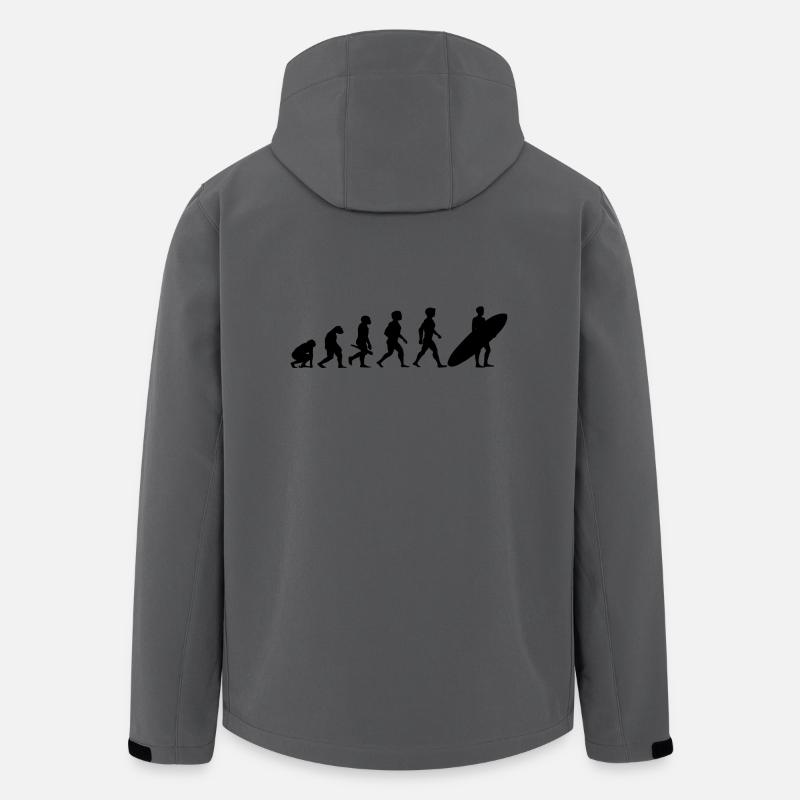 Evolution Surf Surfers surf surf - Veste softshell homme en polyester recyclé Stanley/Stella - charbon
