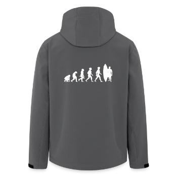 Evolution Surfing Surfer Surfboard Wellenreiten - Recycelte Männer Softshell-Jacke von Stanley/Stella - Anthrazit - Hinten - AI Model Male 185 light (185cm)