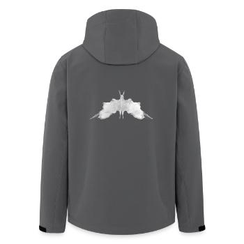 Rorschach Tafel 5/10 invertiert - Recycelte Männer Softshell-Jacke von Stanley/Stella - Anthrazit - Hinten - AI Model Male 185 light (185cm)
