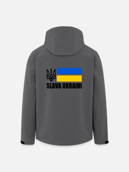 Ukraine - Recycelte Männer Softshell-Jacke von Stanley/Stella - Anthrazit