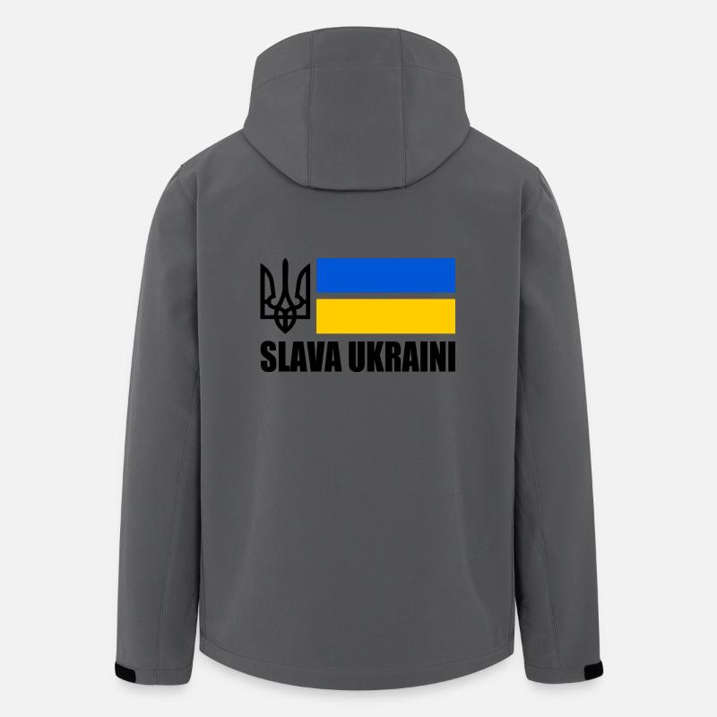 Ukraine - Recycelte Männer Softshell-Jacke von Stanley/Stella - Anthrazit