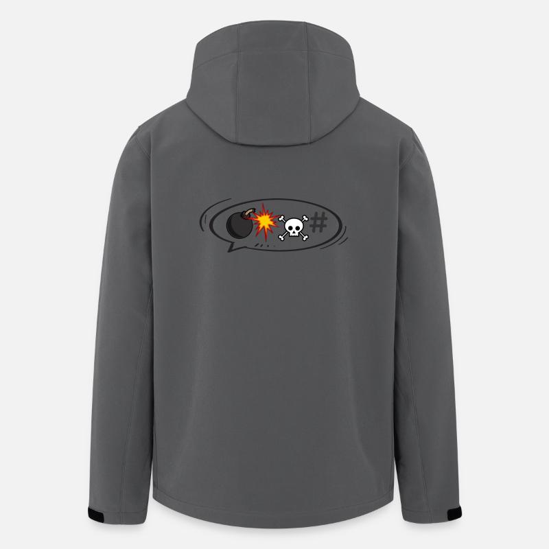 Wut Sprechblase - Recycelte Männer Softshell-Jacke von Stanley/Stella - Anthrazit