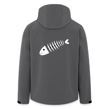 Fisch Fische Fischgräte angeln Angler Geschenk - Recycelte Männer Softshell-Jacke von Stanley/Stella - Anthrazit - Hinten - AI Model Male 185 light (185cm)