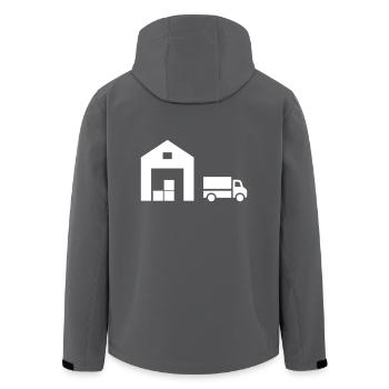 Logistik - Recycelte Männer Softshell-Jacke von Stanley/Stella - Anthrazit - Hinten - AI Model Male 185 light (185cm)