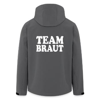 Team braut - Recycelte Männer Softshell-Jacke von Stanley/Stella - Anthrazit - Hinten - AI Model Male 185 light (185cm)