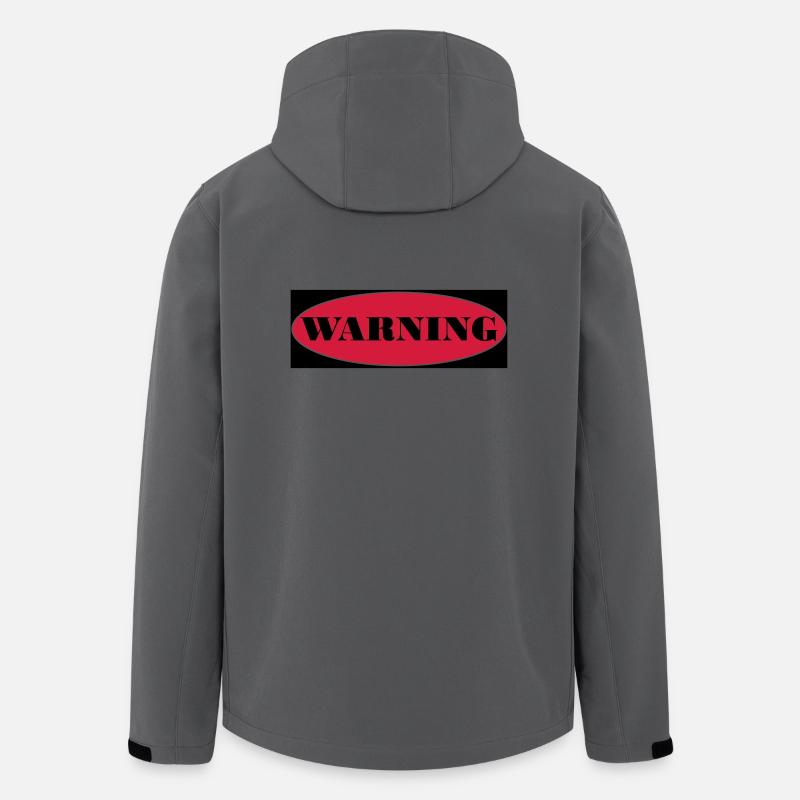 Warning - Men’s Recycled Softshell Jacket by Stanley/Stella - anthracite
