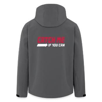 Catch me if you can - Fang mich - Recycelte Männer Softshell-Jacke von Stanley/Stella - Anthrazit - Hinten - AI Model Male 185 light (185cm)