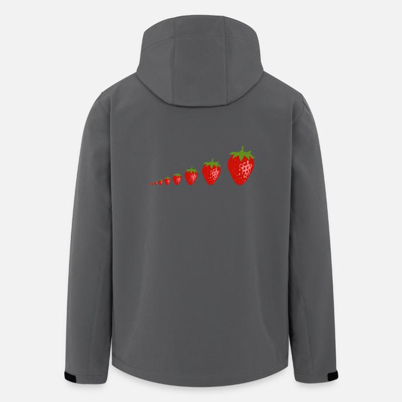 Erdbeeren - Recycelte Männer Softshell-Jacke von Stanley/Stella - Anthrazit