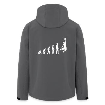 Basketball Evolution - Recycelte Männer Softshell-Jacke von Stanley/Stella - Anthrazit - Hinten - AI Model Male 185 light (185cm)