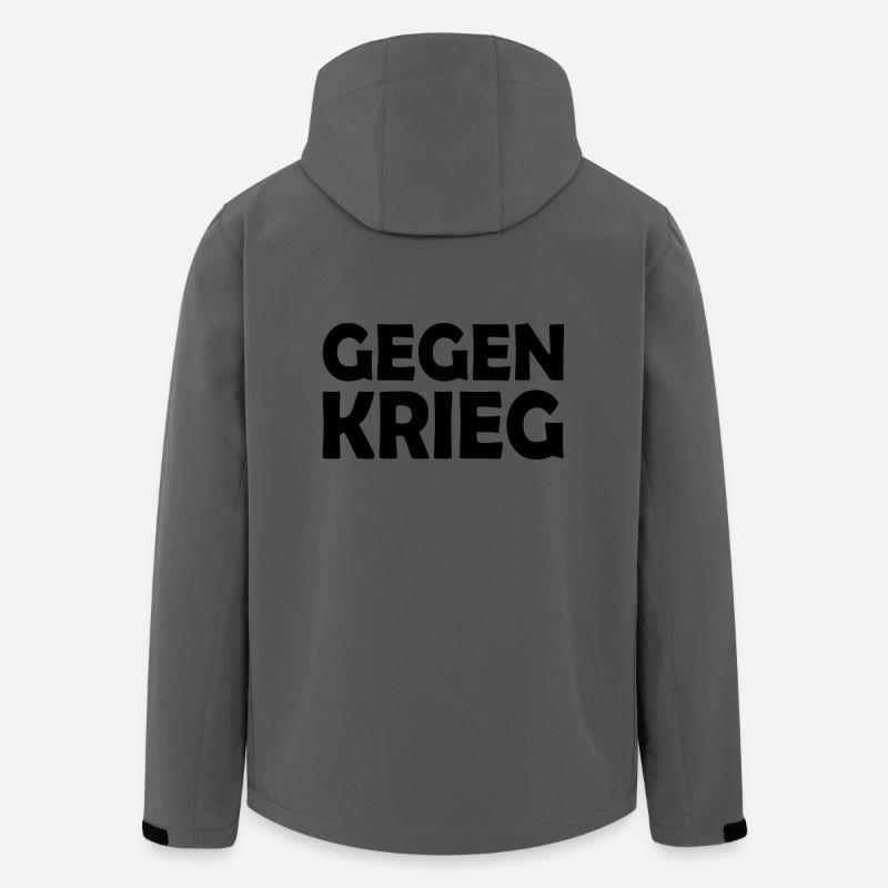 Gegen krieg - Recycelte Männer Softshell-Jacke von Stanley/Stella - Anthrazit