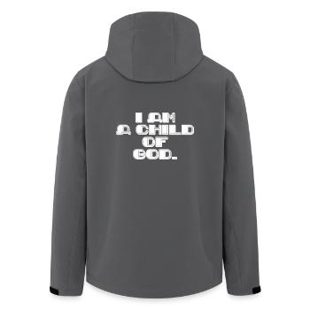 Child of God - Recycelte Männer Softshell-Jacke von Stanley/Stella - Anthrazit - Hinten - AI Model Male 185 light (185cm)