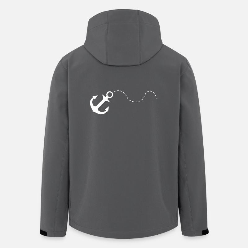 anker white - Recycelte Männer Softshell-Jacke von Stanley/Stella - Anthrazit