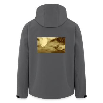 Wolf Fantasie - Recycelte Männer Softshell-Jacke von Stanley/Stella - Anthrazit - Hinten - AI Model Male 185 light (185cm)