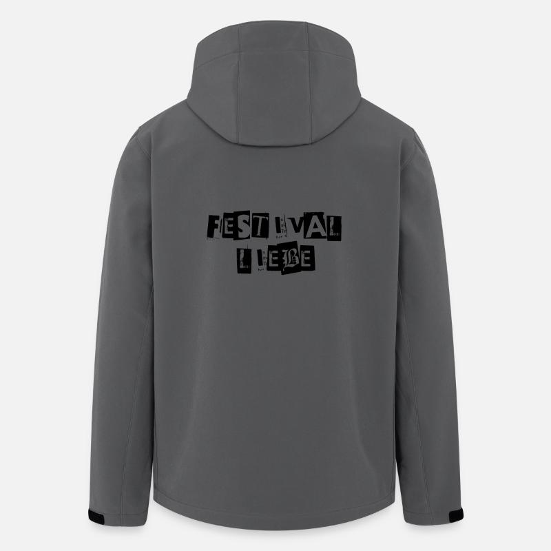 festival Liebe Geschenk Geschenkidee - Recycelte Männer Softshell-Jacke von Stanley/Stella - Anthrazit