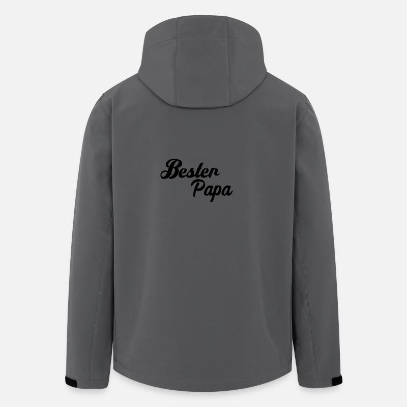 Bester Papa - Recycelte Männer Softshell-Jacke von Stanley/Stella - Anthrazit