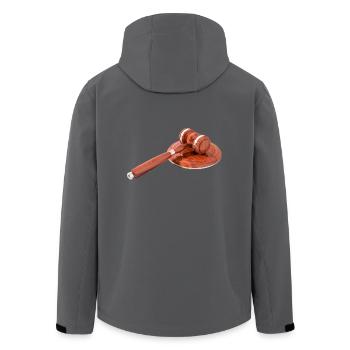 rechtsanwalt anwalt lawyer judge richter law justi - Recycelte Männer Softshell-Jacke von Stanley/Stella - Anthrazit - Hinten - AI Model Male 185 light (185cm)