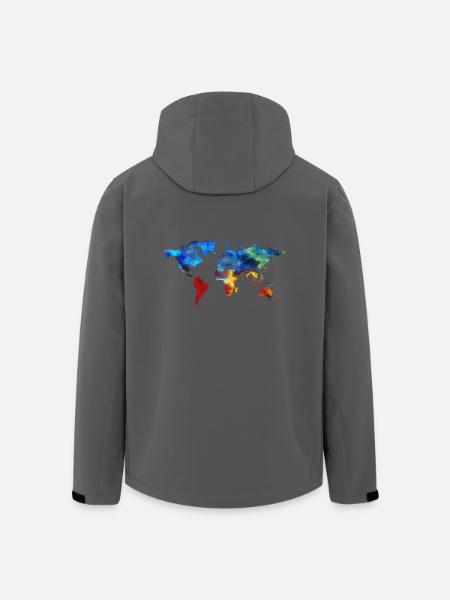 colorful earth - Recycelte Männer Softshell-Jacke von Stanley/Stella - Anthrazit