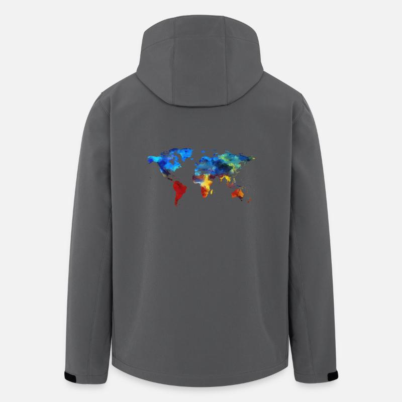 colorful earth - Recycelte Männer Softshell-Jacke von Stanley/Stella - Anthrazit