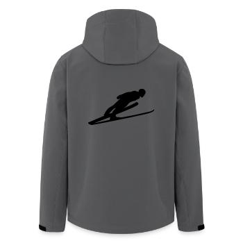 Ski Weitsprung Skiflug Skispringen Skiweitflug - Recycelte Männer Softshell-Jacke von Stanley/Stella - Anthrazit - Hinten - AI Model Male 185 light (185cm)