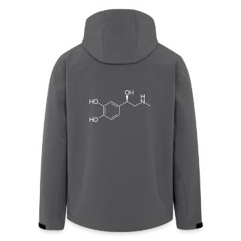 Adrenalin Molekül - weiß - Recycelte Männer Softshell-Jacke von Stanley/Stella - Anthrazit - Hinten - AI Model Male 185 light (185cm)