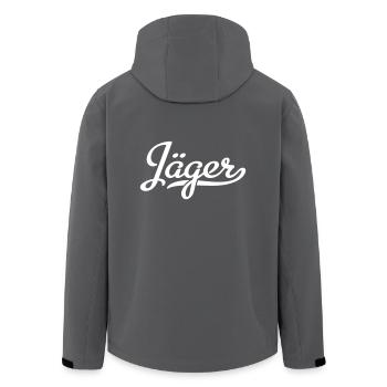 Jäger - Recycelte Männer Softshell-Jacke von Stanley/Stella - Anthrazit - Hinten - AI Model Male 185 light (185cm)
