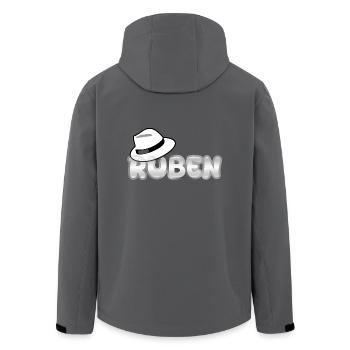 Hut Ruben - Recycelte Männer Softshell-Jacke von Stanley/Stella - Anthrazit - Hinten - AI Model Male 185 light (185cm)