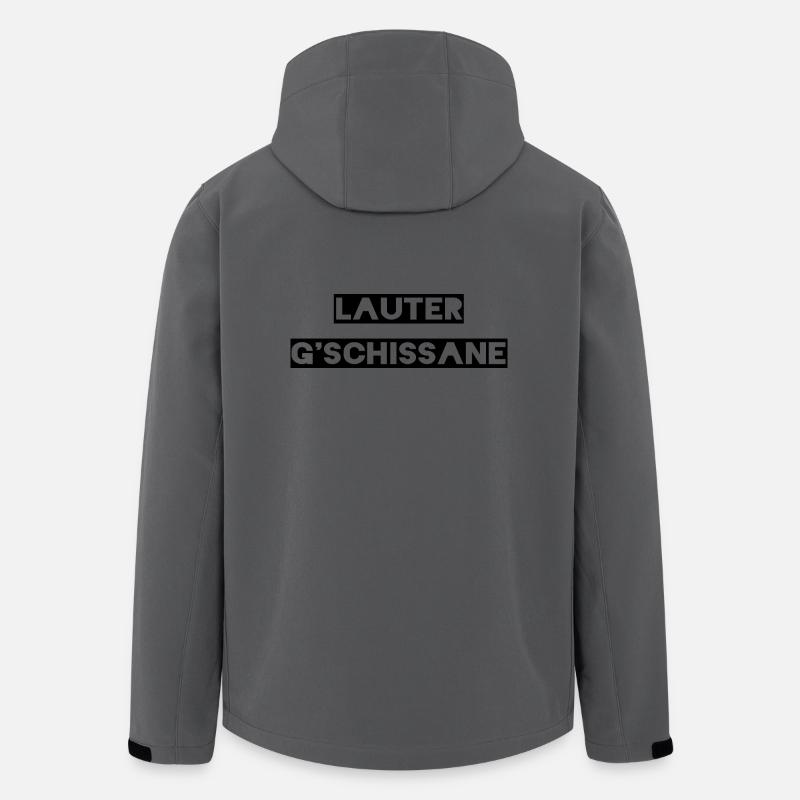 Lauter G'schissane - Recycelte Männer Softshell-Jacke von Stanley/Stella - Anthrazit