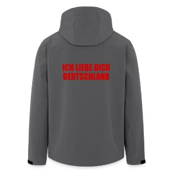 Ich liebe dich deutschland - Recycelte Männer Softshell-Jacke von Stanley/Stella - Anthrazit - Hinten - AI Model Male 185 light (185cm)