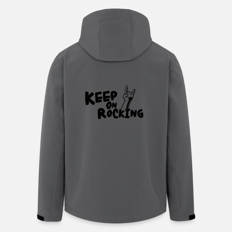 KEEP ON ROCKING !!!!!!! - Men’s Recycled Softshell Jacket by Stanley/Stella - anthracite