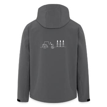 Landwirtschaft - Recycelte Männer Softshell-Jacke von Stanley/Stella - Anthrazit - Hinten - AI Model Male 185 light (185cm)