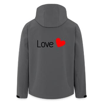 FÊTE DES PÈRES. BONNE FÊTE PAPA. PAPA. BONNE FÊTE - Veste softshell homme en polyester recyclé Stanley/Stella - charbon - Dos - AI Model Male 185 light (185cm)
