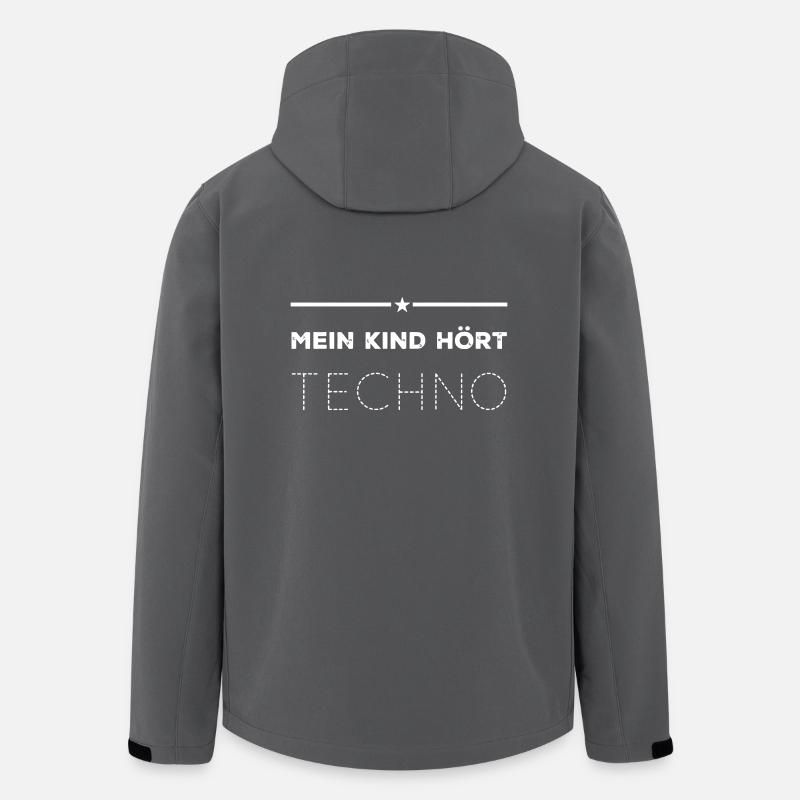 Techno Fan - Recycelte Männer Softshell-Jacke Discoverer von Stanley/Stella - Anthrazit