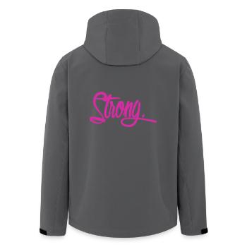 strong violett - Recycelte Männer Softshell-Jacke von Stanley/Stella - Anthrazit - Hinten - AI Model Male 185 light (185cm)