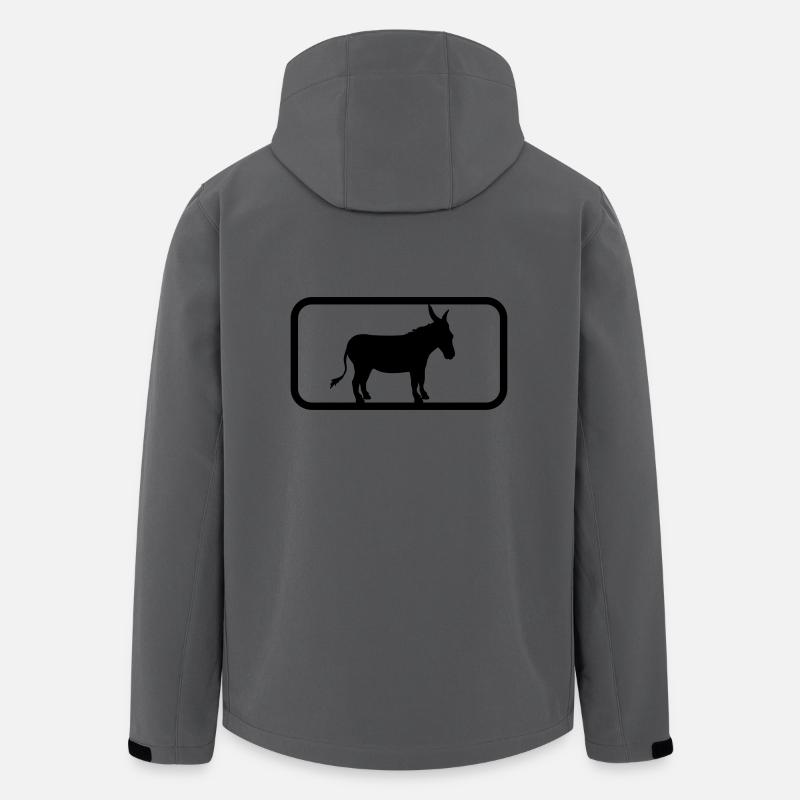 button sport logo cool esel pferd pony klein packe - Recycelte Männer Softshell-Jacke von Stanley/Stella - Anthrazit