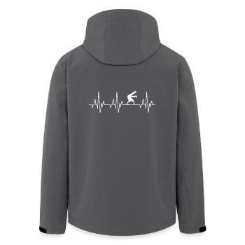 Herzschlag EKG Breakdance Breakdancing Hip-Hop - Recycelte Männer Softshell-Jacke von Stanley/Stella - Anthrazit - Hinten - AI Model Male 185 light (185cm)