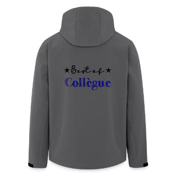 COLLEGUE. TRAVAIL. RETRAITE. MANAGER. CHEF. PATRON - Veste softshell homme en polyester recyclé Stanley/Stella - charbon - Dos - AI Model Male 185 light (185cm)